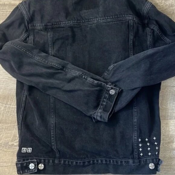 KSUBI Black Denim Jacket Size Medium - Picture 4 of 4